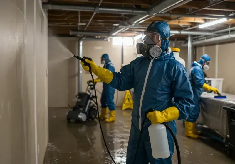 Basement Sanitization and Antimicrobial Treatment process in Dry Ridge, KY