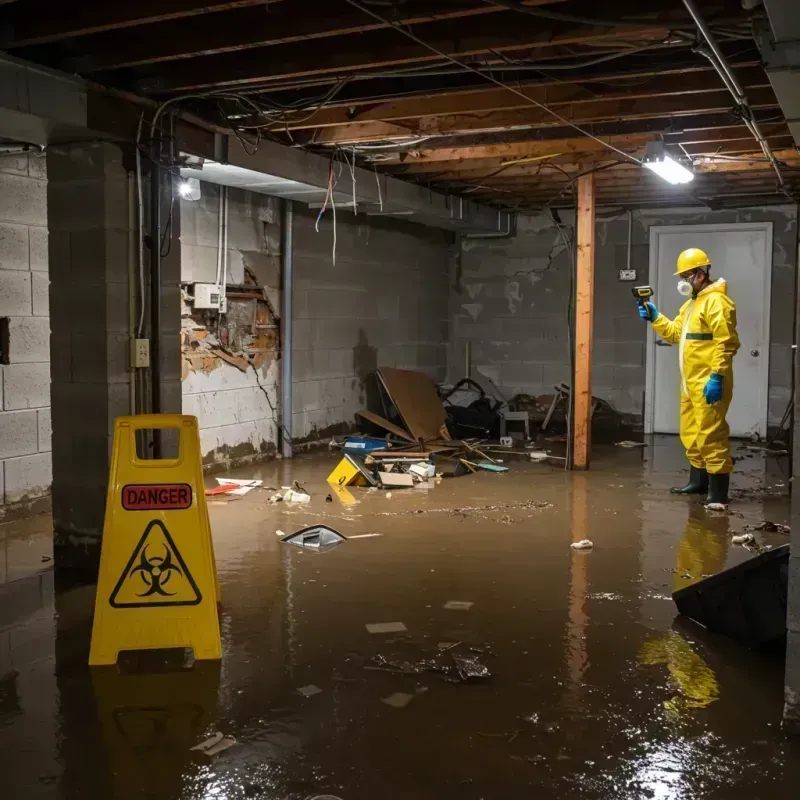 Flooded Basement Electrical Hazard in Dry Ridge, KY Property